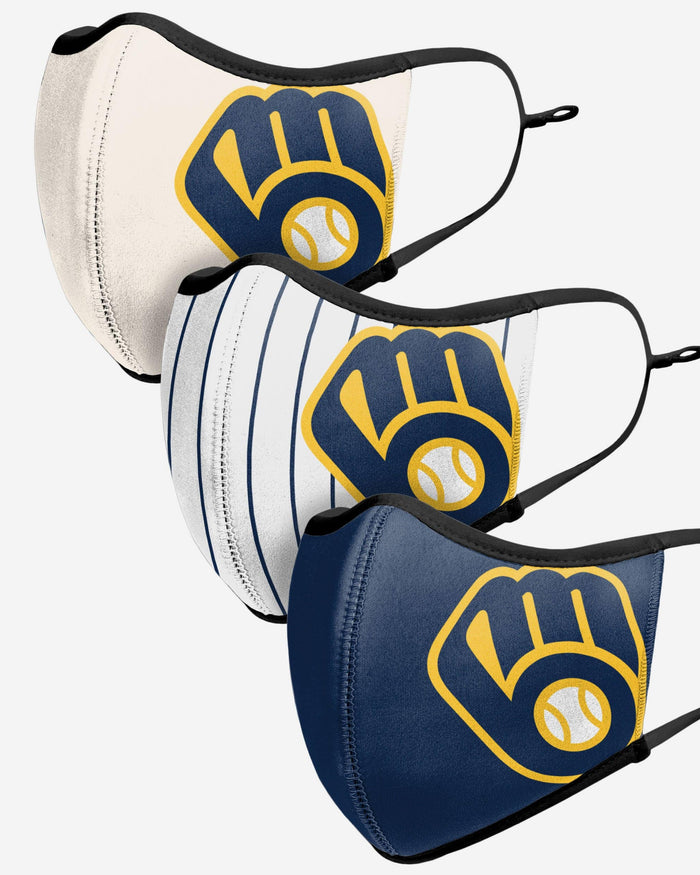 Milwaukee Brewers Sport 3 Pack Face Cover FOCO - FOCO.com