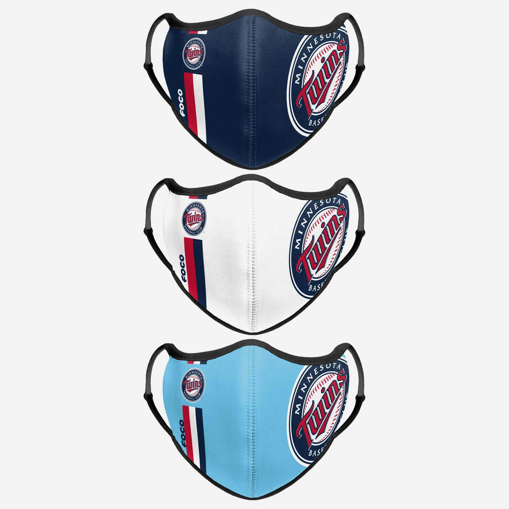 Minnesota Twins Sport 3 Pack Face Cover FOCO - FOCO.com