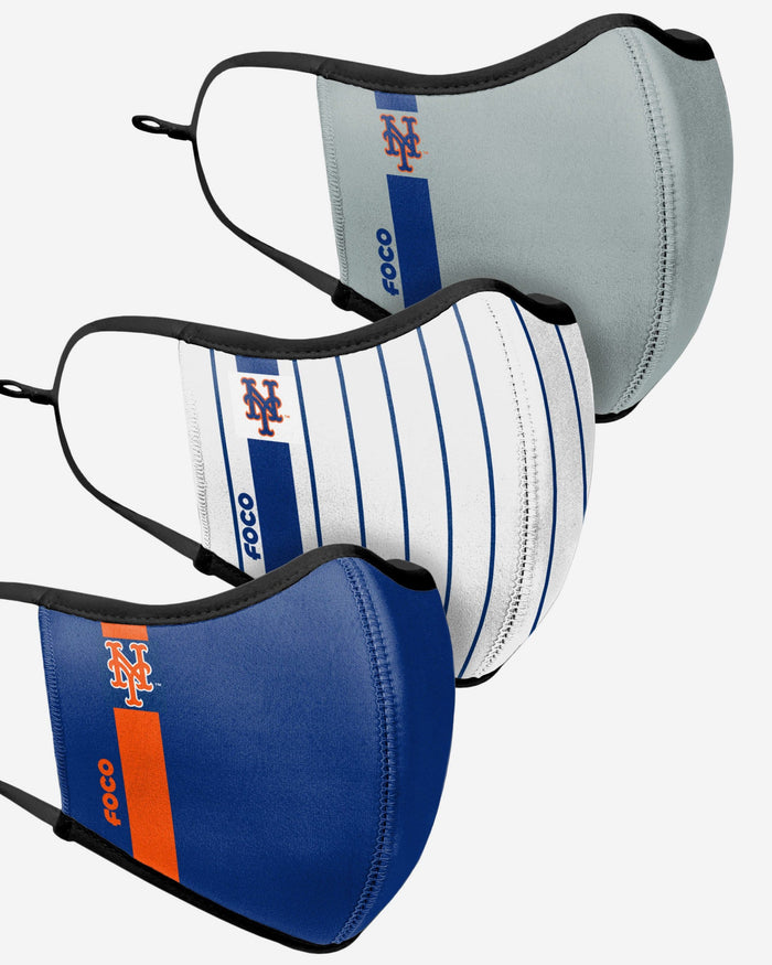 New York Mets Sport 3 Pack Face Cover FOCO - FOCO.com