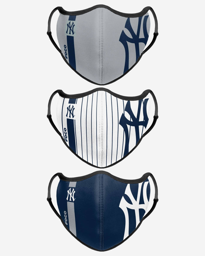 New York Yankees Sport 3 Pack Face Cover FOCO - FOCO.com