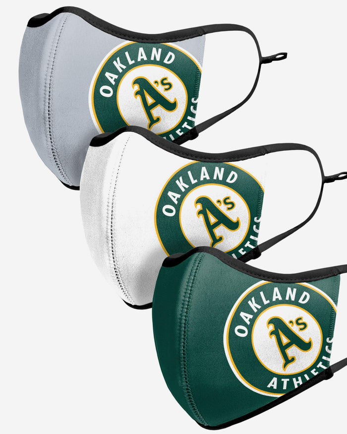 Oakland Athletics Sport 3 Pack Face Cover FOCO - FOCO.com