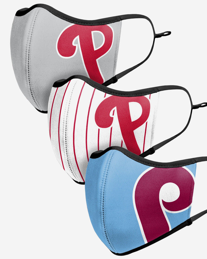 Philadelphia Phillies Sport 3 Pack Face Cover FOCO - FOCO.com