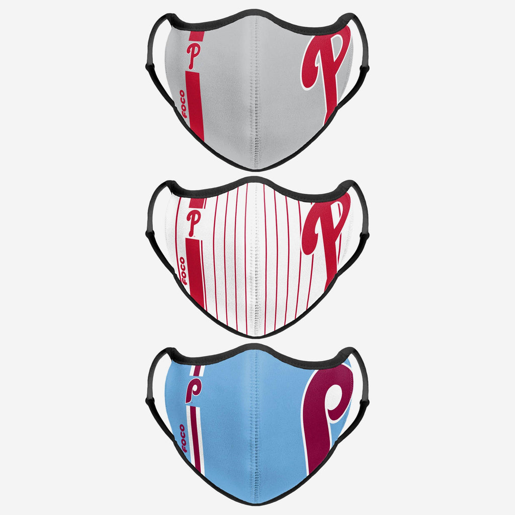 Philadelphia Phillies Sport 3 Pack Face Cover FOCO - FOCO.com