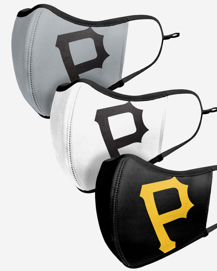 Pittsburgh Pirates Sport 3 Pack Face Cover FOCO - FOCO.com