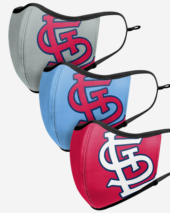 St Louis Cardinals Sport 3 Pack Face Cover FOCO - FOCO.com