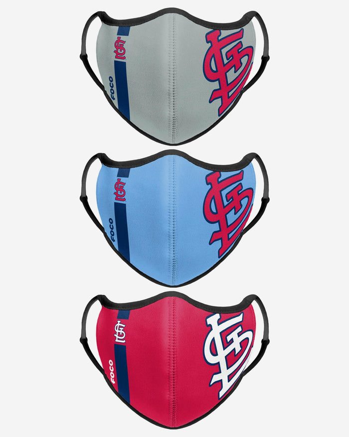 St Louis Cardinals Sport 3 Pack Face Cover FOCO - FOCO.com