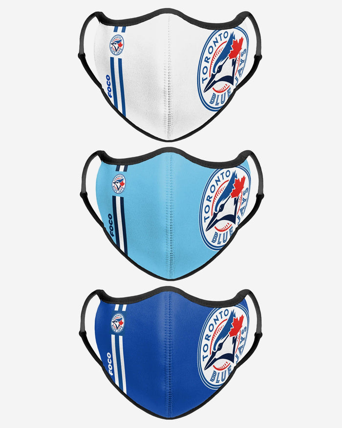 Toronto Blue Jays Sport 3 Pack Face Cover FOCO - FOCO.com