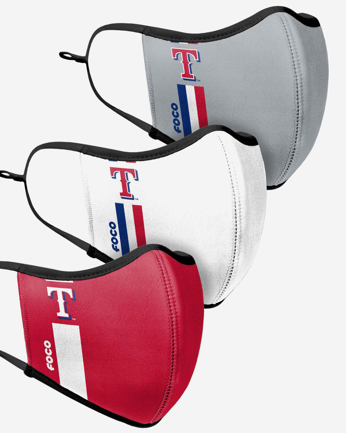 Texas Rangers Sport 3 Pack Face Cover FOCO - FOCO.com