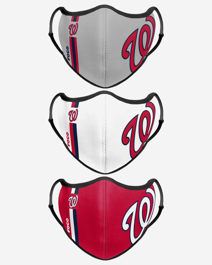 Washington Nationals Sport 3 Pack Face Cover FOCO - FOCO.com