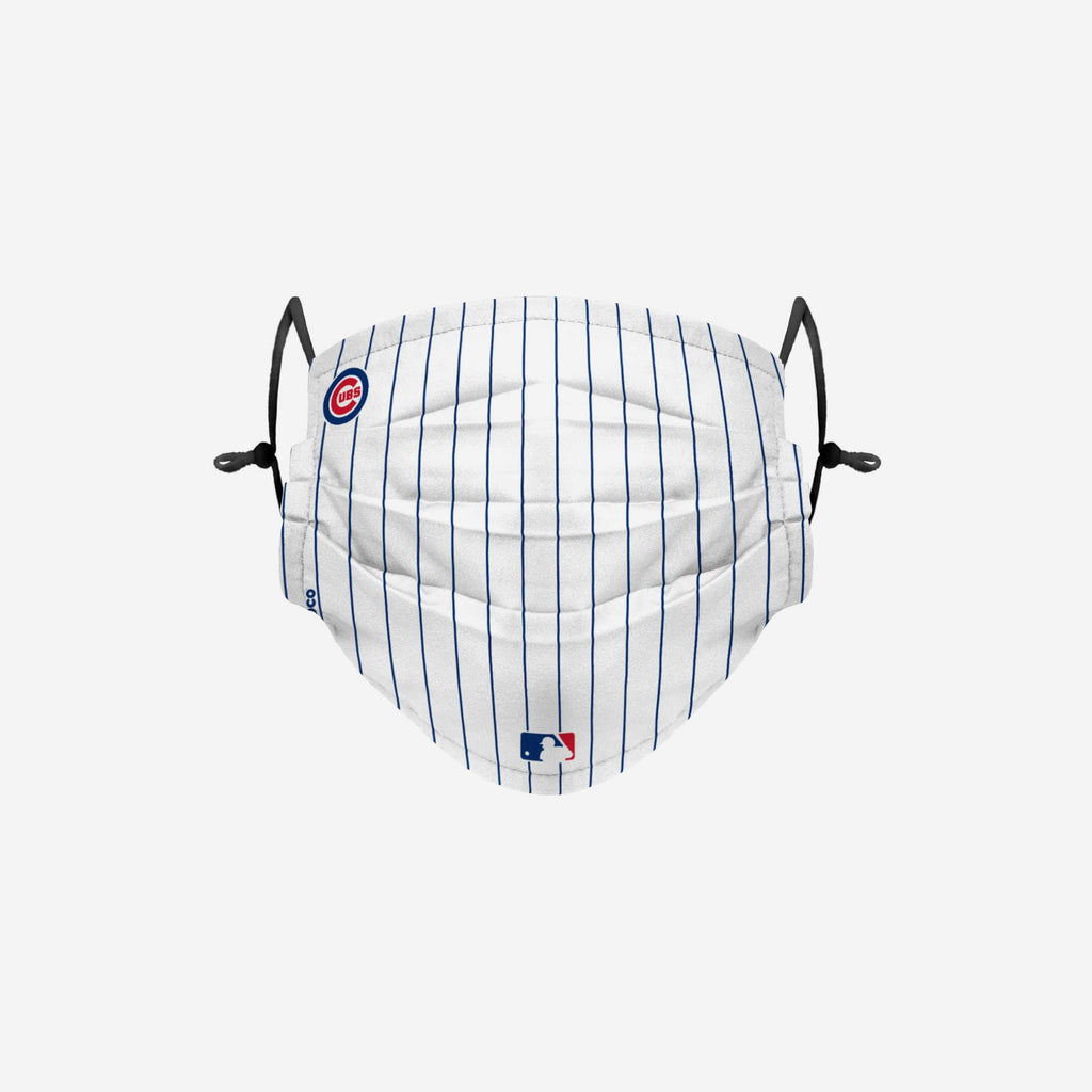 Chicago Cubs On-Field Gameday Pinstripe Adjustable Face Cover FOCO - FOCO.com