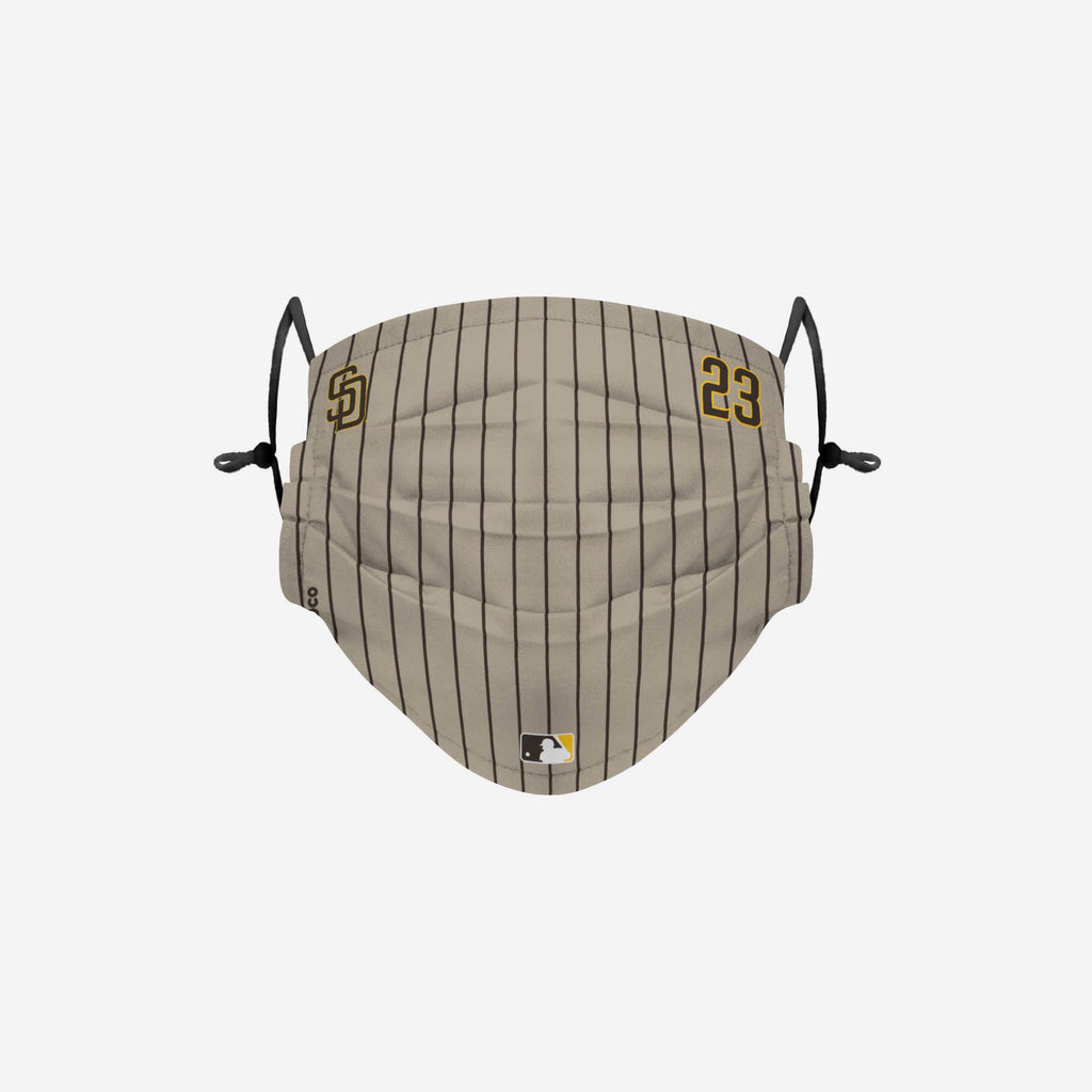 Fernando Tatis Jr San Diego Padres On-Field Gameday Pinstripe Adjustable Face Cover FOCO - FOCO.com