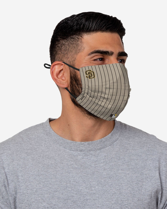 Fernando Tatis Jr San Diego Padres On-Field Gameday Pinstripe Adjustable Face Cover FOCO - FOCO.com