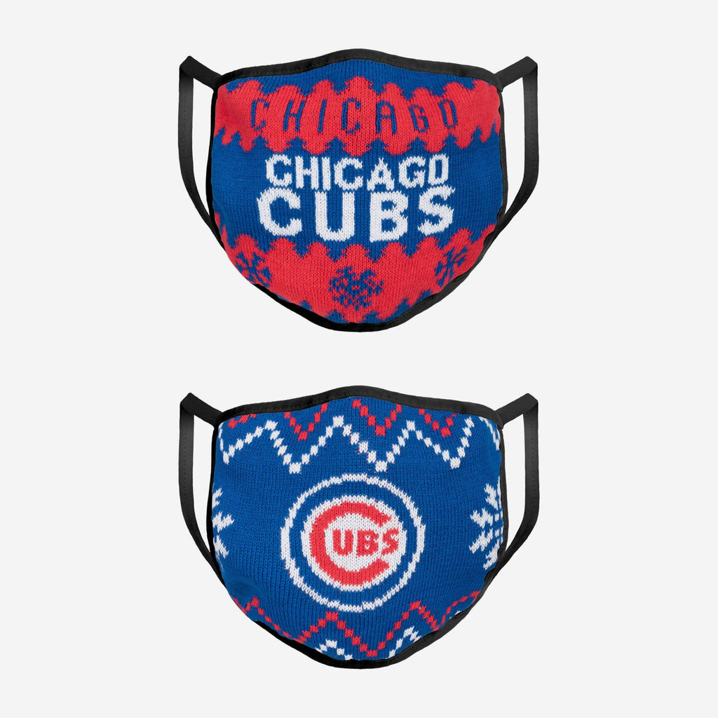 Chicago Cubs Knit 2 Pack Face Cover FOCO - FOCO.com