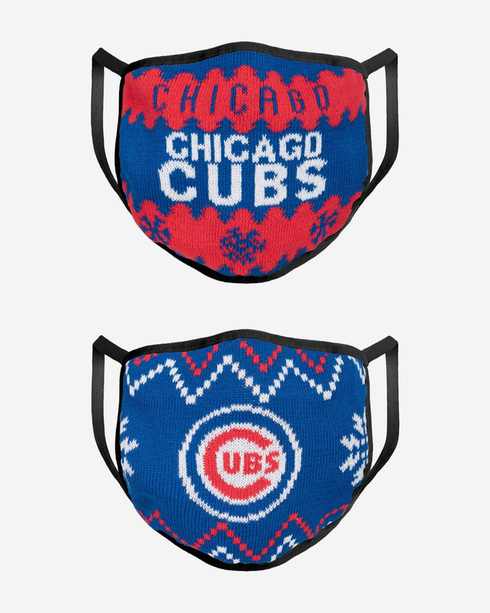 Chicago Cubs Knit 2 Pack Face Cover FOCO - FOCO.com