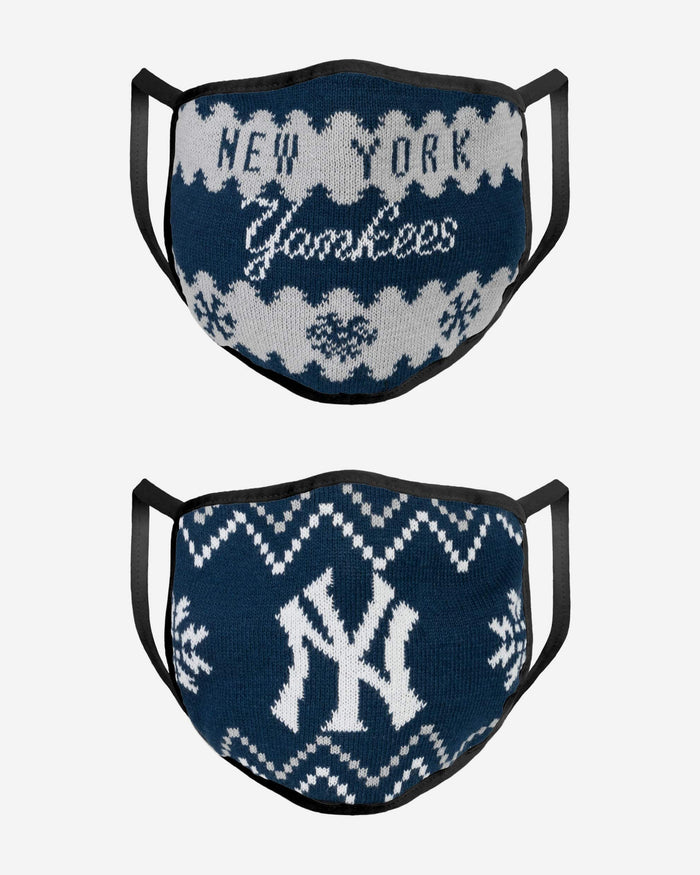 New York Yankees Knit 2 Pack Face Cover FOCO - FOCO.com