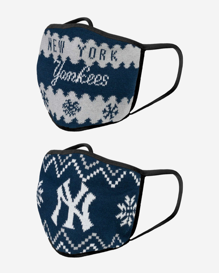 New York Yankees Knit 2 Pack Face Cover FOCO - FOCO.com