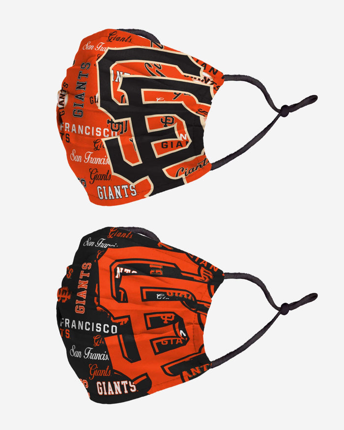 San Francisco Giants Logo Rush Adjustable 2 Pack Face Cover FOCO - FOCO.com