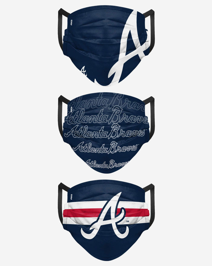 Atlanta Braves Matchday 3 Pack Face Cover FOCO - FOCO.com