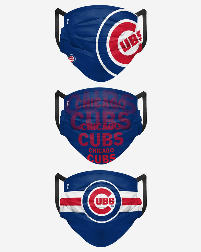 Chicago Cubs Matchday 3 Pack Face Cover FOCO - FOCO.com