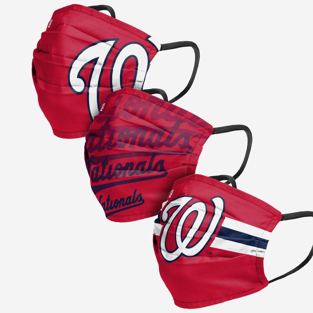 Washington Nationals Matchday 3 Pack Face Cover FOCO - FOCO.com