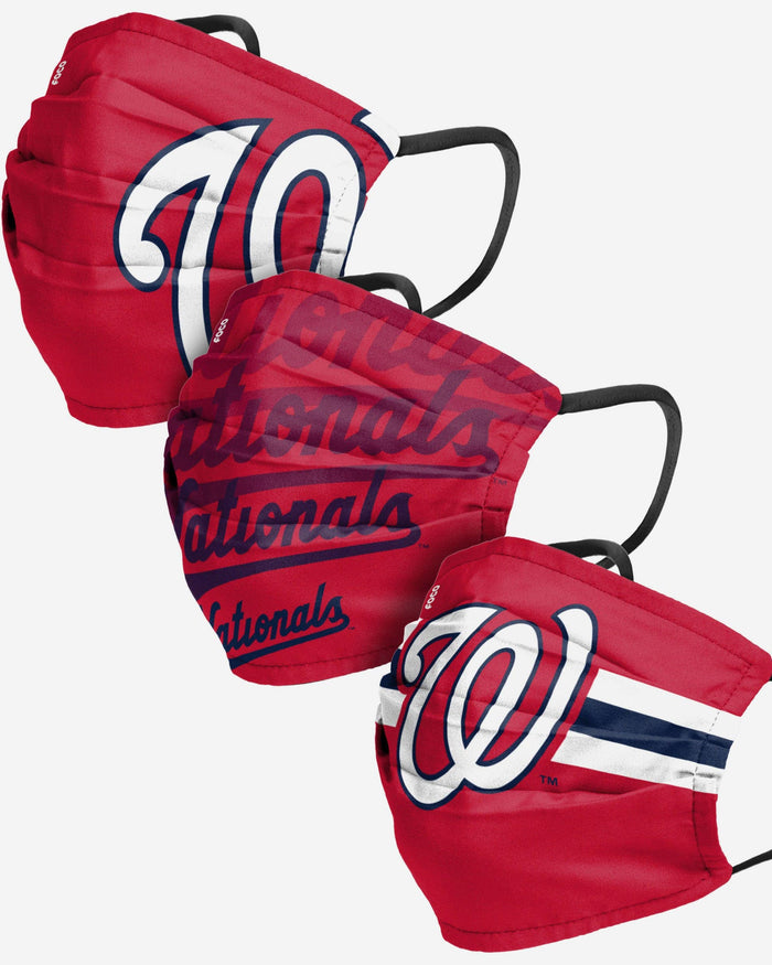 Washington Nationals Matchday 3 Pack Face Cover FOCO - FOCO.com