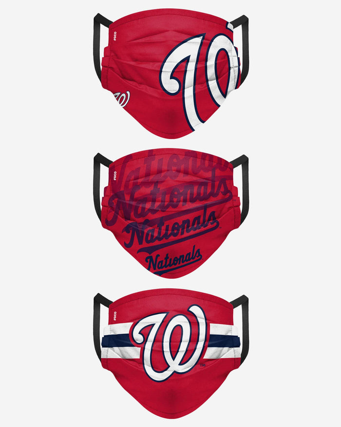 Washington Nationals Matchday 3 Pack Face Cover FOCO - FOCO.com