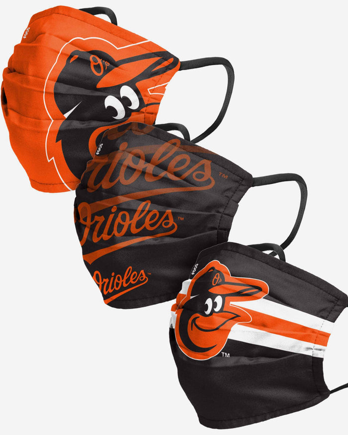 Baltimore Orioles Matchday 3 Pack Face Cover FOCO - FOCO.com