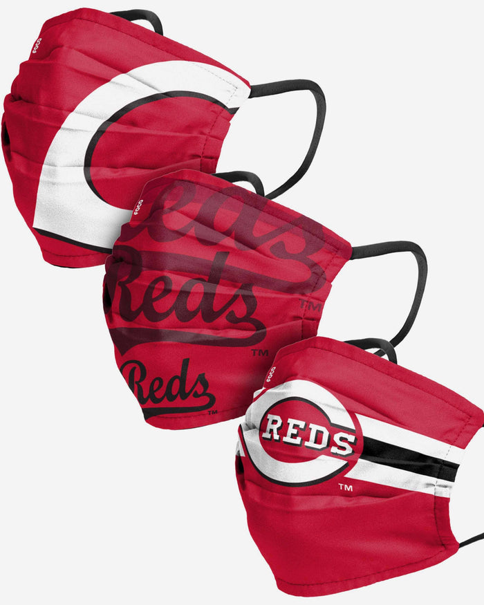 Cincinnati Reds Matchday 3 Pack Face Cover FOCO - FOCO.com