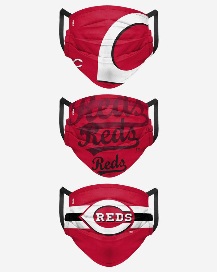 Cincinnati Reds Matchday 3 Pack Face Cover FOCO - FOCO.com