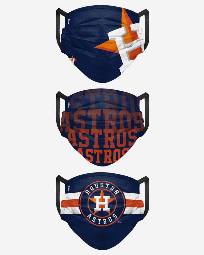 Houston Astros Matchday 3 Pack Face Cover FOCO - FOCO.com