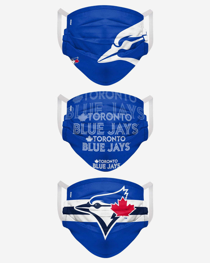 Toronto Blue Jays Matchday 3 Pack Face Cover FOCO - FOCO.com