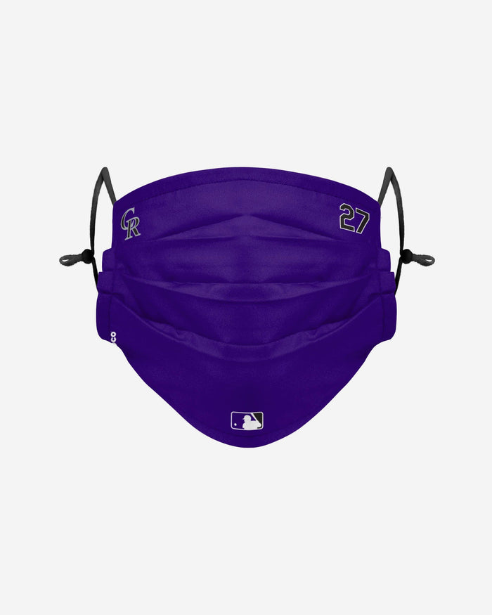 Trevor Story Colorado Rockies On-Field Gameday Adjustable Face Cover FOCO - FOCO.com