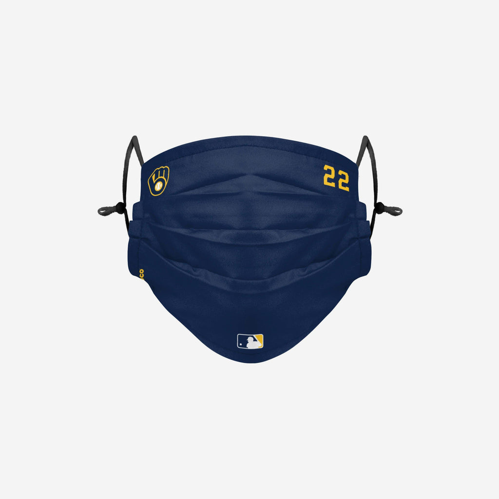 Christian Yelich Milwaukee Brewers On-Field Gameday Adjustable Face Cover FOCO - FOCO.com