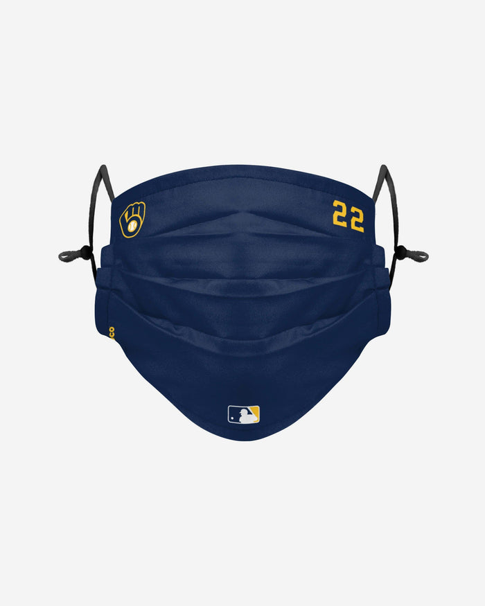 Christian Yelich Milwaukee Brewers On-Field Gameday Adjustable Face Cover FOCO - FOCO.com