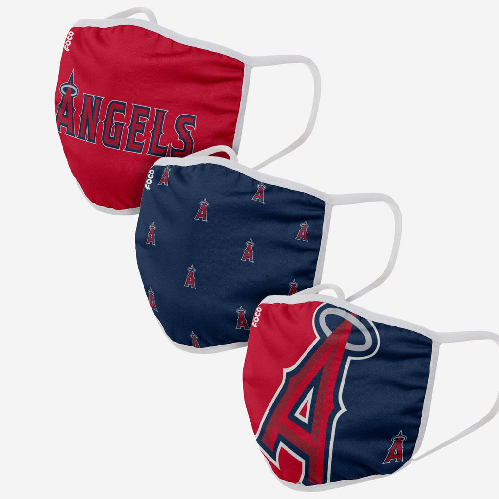 Los Angeles Angels 3 Pack Face Cover FOCO Adult - FOCO.com