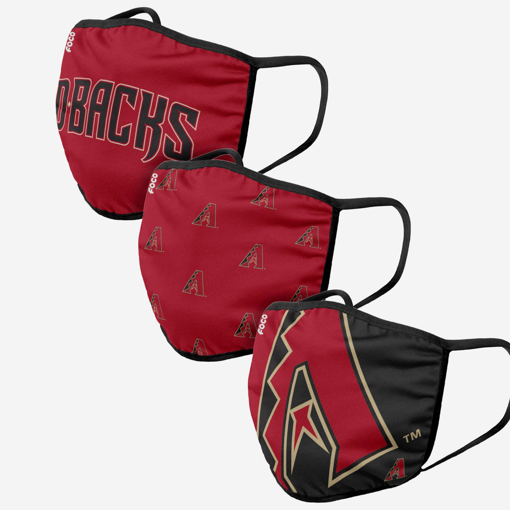 Arizona Diamondbacks 3 Pack Face Cover FOCO Adult - FOCO.com