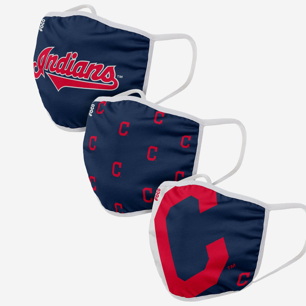 Cleveland Guardians 3 Pack Face Cover FOCO Adult - FOCO.com