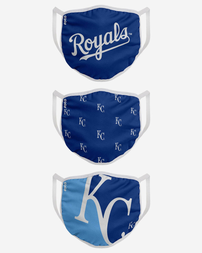 Kansas City Royals 3 Pack Face Cover FOCO - FOCO.com