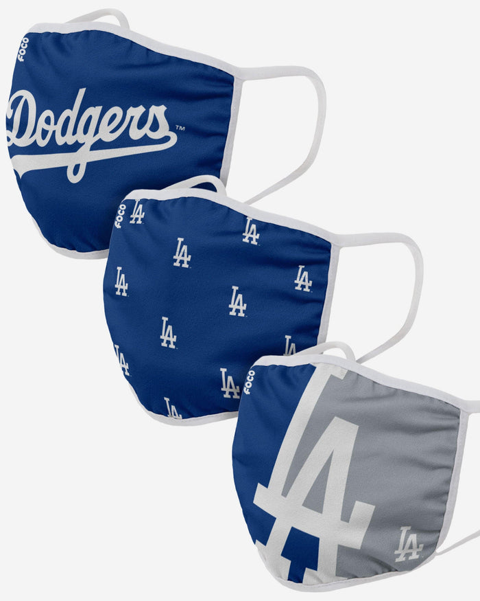 Los Angeles Dodgers 3 Pack Face Cover FOCO Adult - FOCO.com