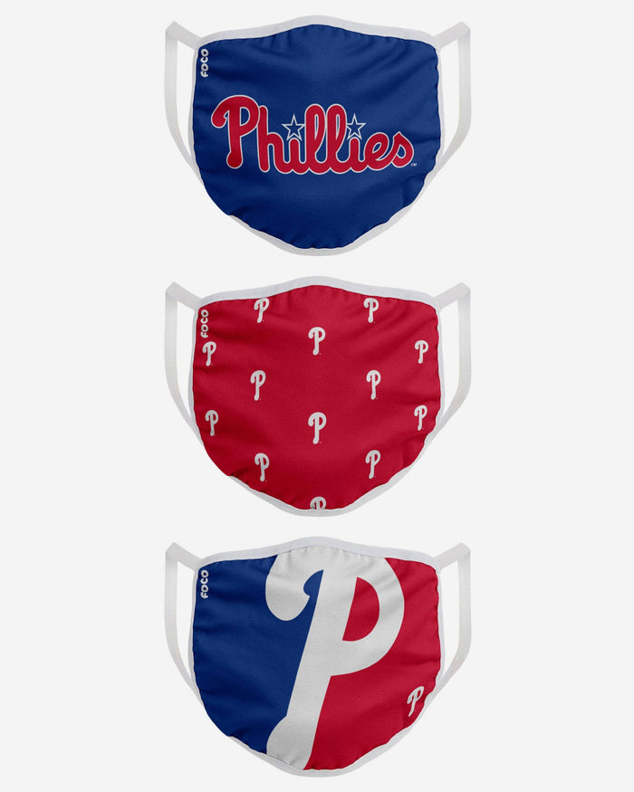 Philadelphia Phillies 3 Pack Face Cover FOCO - FOCO.com