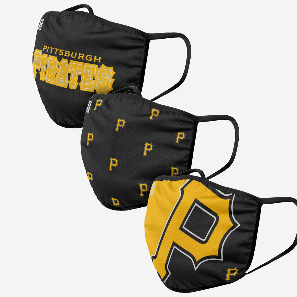 Pittsburgh Pirates 3 Pack Face Cover FOCO Adult - FOCO.com