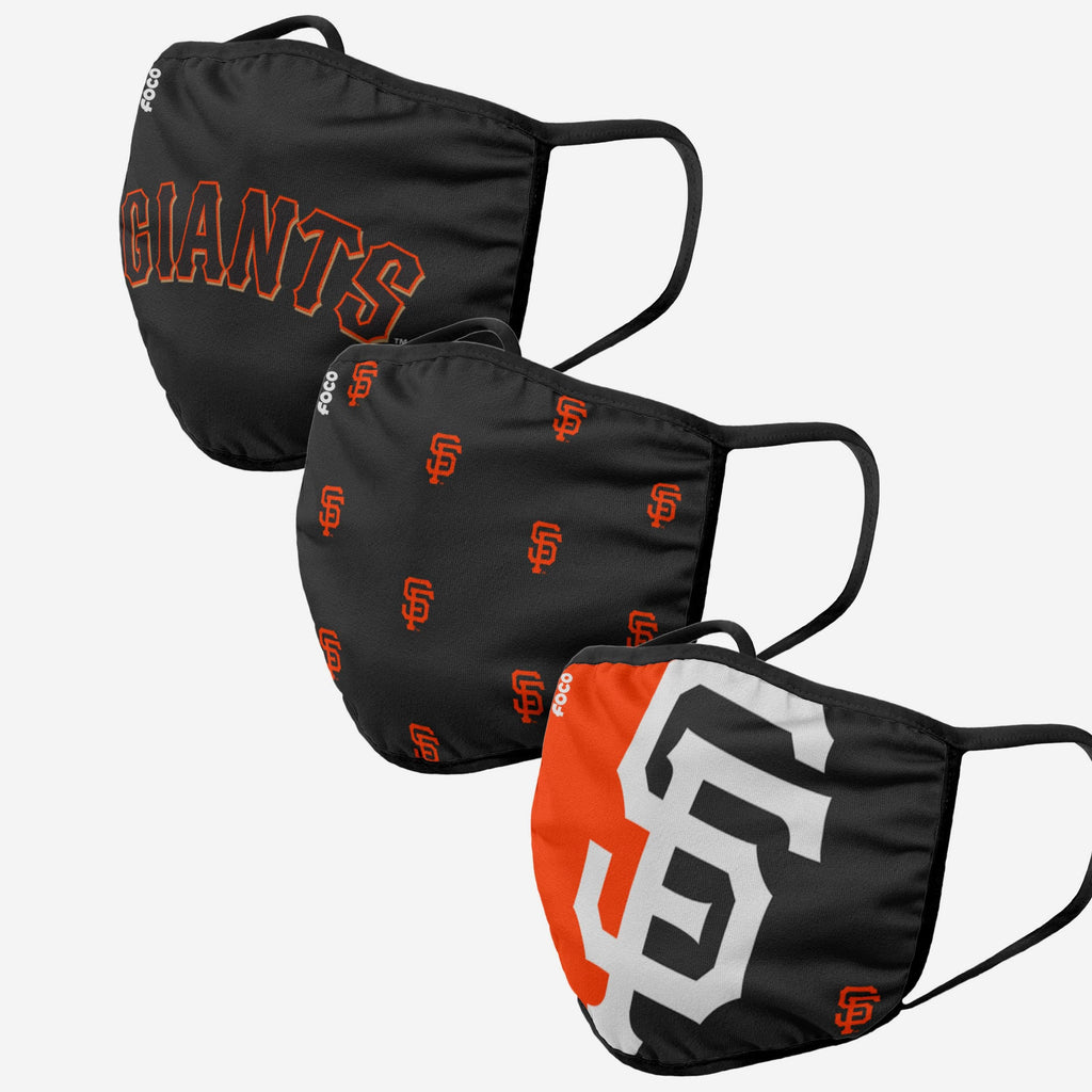 San Francisco Giants 3 Pack Face Cover FOCO Adult - FOCO.com