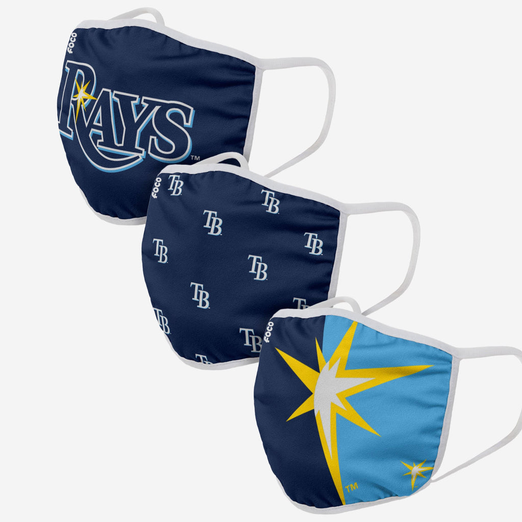 Tampa Bay Rays 3 Pack Face Cover FOCO Adult - FOCO.com