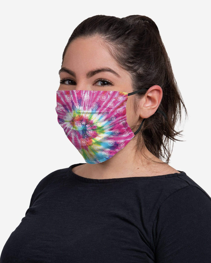 Chicago Cubs Pastel Tie-Dye Adjustable Face Cover FOCO - FOCO.com