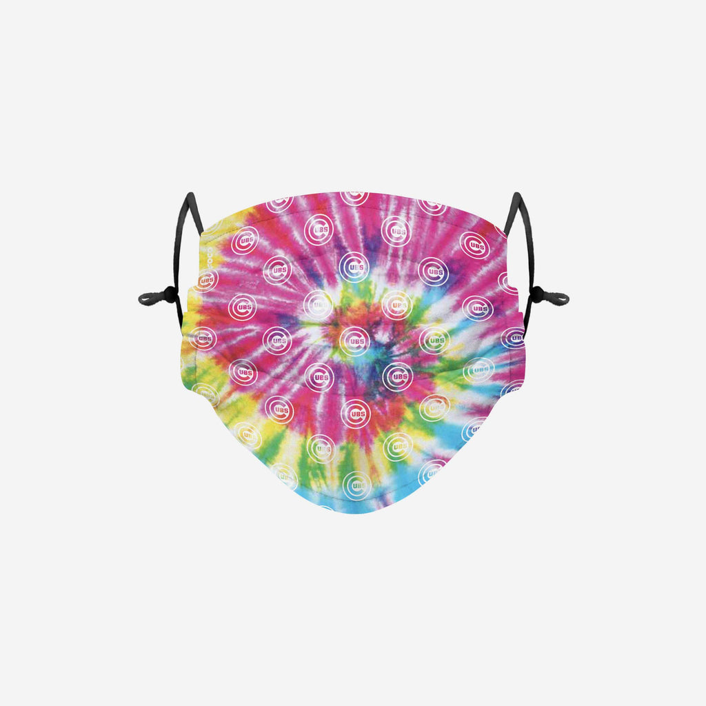 Chicago Cubs Pastel Tie-Dye Adjustable Face Cover FOCO - FOCO.com