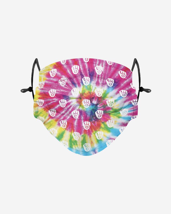 Milwaukee Brewers Pastel Tie-Dye Adjustable Face Cover FOCO - FOCO.com