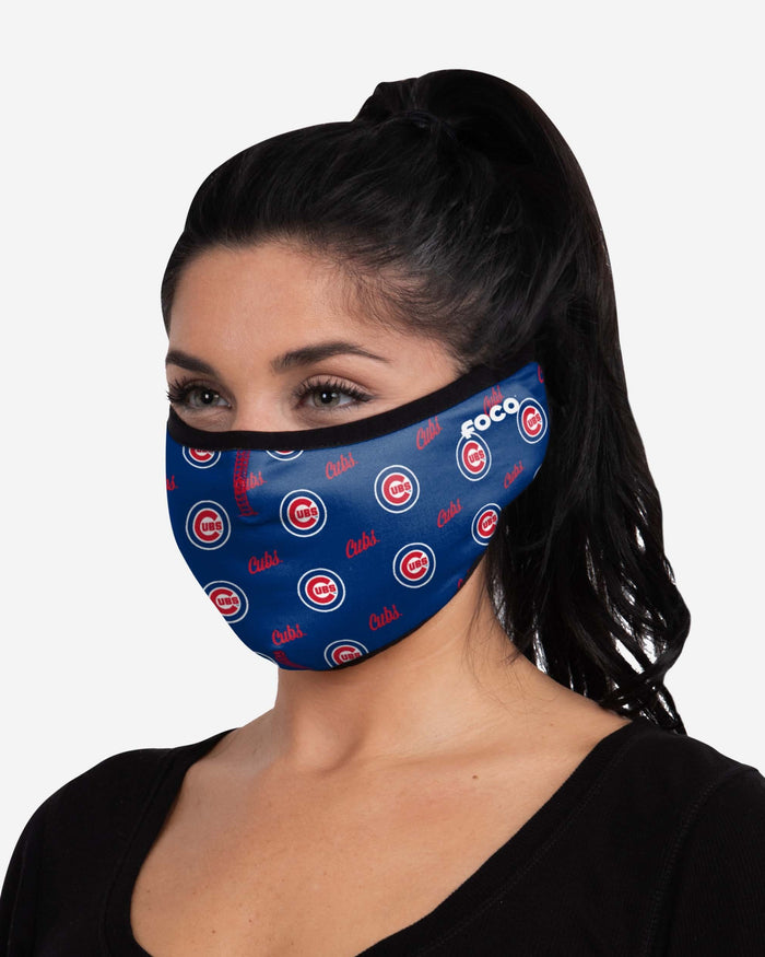 Chicago Cubs Repeat Script Earband Face Cover FOCO - FOCO.com