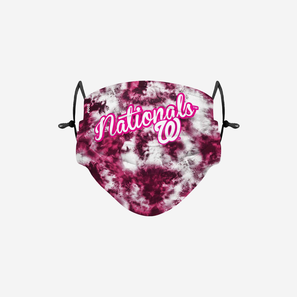 Washington Nationals Pink Tie-Dye Adjustable Face Cover FOCO - FOCO.com