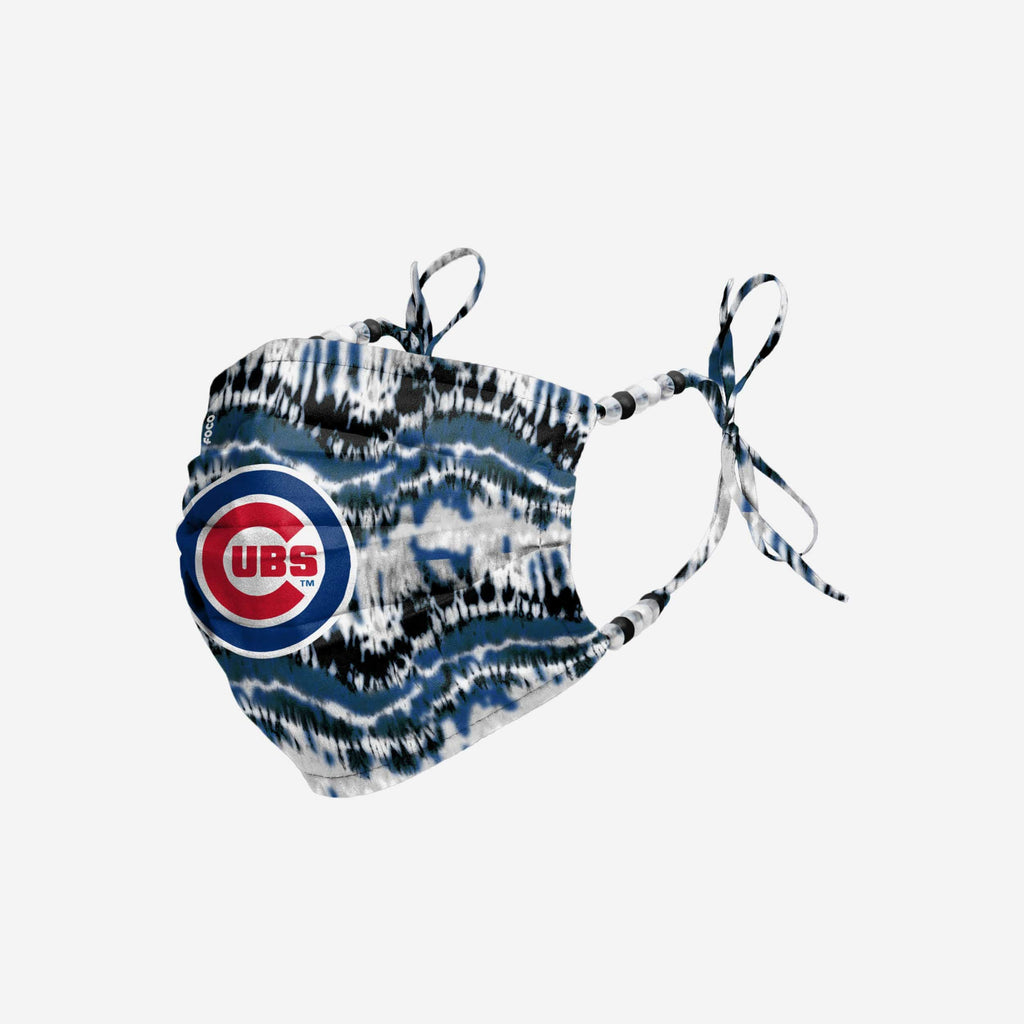 Chicago Cubs Tie-Dye Beaded Tie-Back Face Cover FOCO - FOCO.com