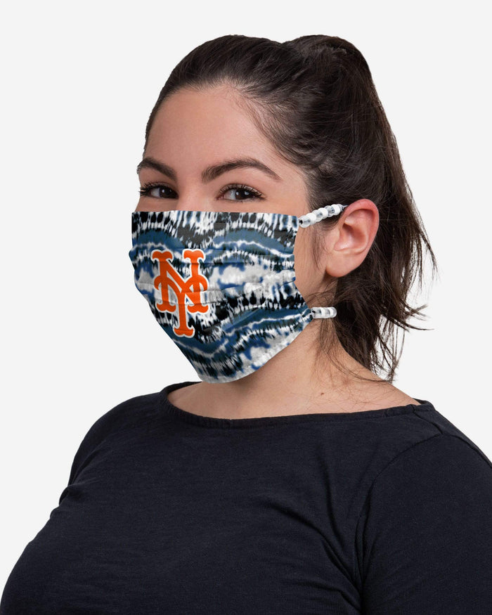 New York Mets Tie-Dye Beaded Tie-Back Face Cover FOCO - FOCO.com